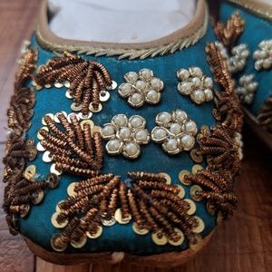 Teal Indian Juttis (Size 38)